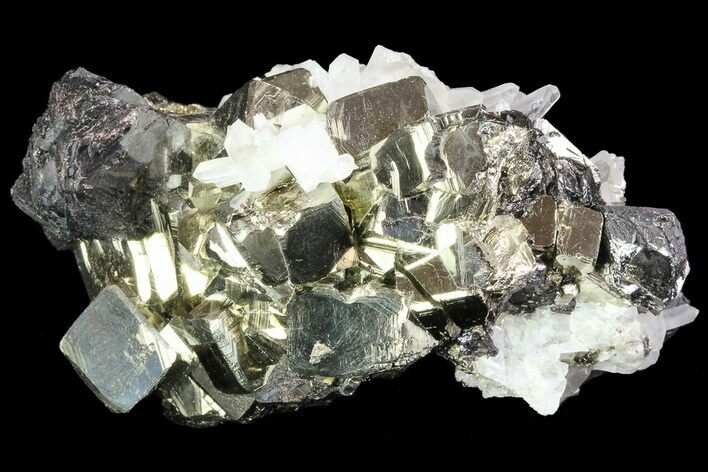 Sphalerite, Pyrite and Quartz Association - Peru #72596